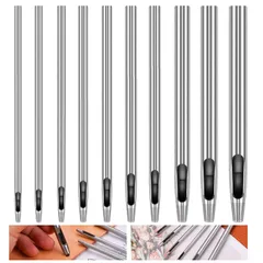 紙 バッグ ベルト ベルト ゴム 財布 革製品 打ち具 手作り 円型 中空 スチール製 DIY ハトメ抜き レザーパンチ 0.5mm/0.8mm/1mm/1.2mm/1.5mm/2mm/2.5mm/3mm/3.5mm/4mm 工具 10サイズセット 穴あけ ポ