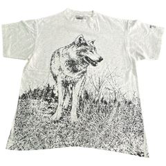 デルタ アニマルTシャツ シングル 犬 古着 90s USA L 白 20328 - メルカリ