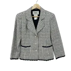 Rene(ルネ) ジャケット サイズ38 M レディース 白×ネイビー 七分袖/肩パッド/ビーズ/春/秋のサムネイル