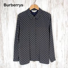美品✨ ヴィンテージ 2XL バーバリーズ 15号 シルク100 花柄 ブラウス 