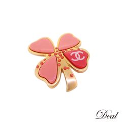 CHANEL シャネル ブローチ クローバー ピンク レア ゴールド - メルカリ