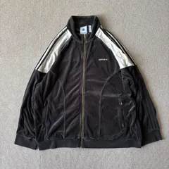 adidas ベロア トラックジャケット ブラック XL
