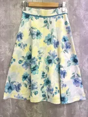 新品 PROPORTION プロポーション ボディドレッシング フラワー 花柄 フレア スカート size1/ブルー系 ■■ レディース