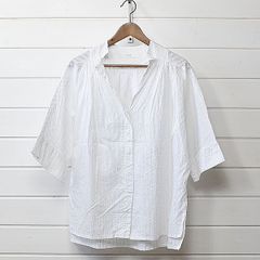 白02232-0054 リネンスキッパー半袖シャツ - メルカリ