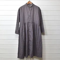 ネストローブ リネン ワンピース パープルグレー nest robe｜23j1606