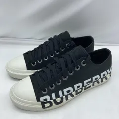 【中古】BURBERRY LOW TOP SNEAKER UK6 ブラック/ホワイト バーバリー[19]のサムネイル