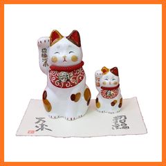 白水晶のまねきねこ形オルゴナイト☆ 幸せこいこい！白水晶の親子まねきねこ形オルゴナイト☆ - メルカリ