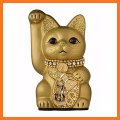 最終価格‼️☆ご縁猫☆招き猫 置物 ゴールド＆ホワイト - メルカリ