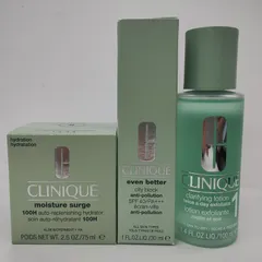 Y5474 クリニーク ジェルクリーム75ml・日焼け止めクリーム 30ml・ふき取り化粧水 100ml 計3点セットのサムネイル