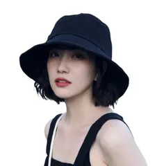 [3MDGHD] バケットハット レディース バケハ 帽子 キャップ サファリ ハット 紫外線 日焼け 対策 シンプル 軽い おしゃれ (ブラック) [ブラック]