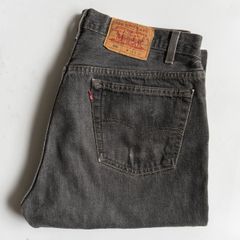 80sリーバイス501先染めブラックデニム赤タブ刺繍スモールe ビンテージ