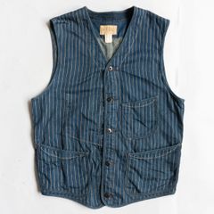 RRL WABASH VEST インディゴ ストライプドツイル ベスト 希少 L - メルカリ