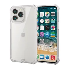 新品 エレコム iPhone 14 Pro Max ケース カバー 耐衝撃 衝撃吸収 ZEROSHOCK 黄変防止 [衝撃吸収フィルム付き] ストラップホール付き クリア PM-A22DZEROT2CR
