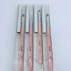 ■【新品未使用】ネイルツール irogel キャップ付きジェルブラシセット [全4種/オーバル・フラット・フレンチ・ライナー] ジェルネイル S2604104