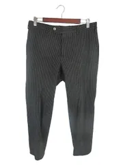 ピーティートリノ PT TORINO SLIM FIT パンツ スラックス ストレート ロング ゴムウエスト ストライプ ブラック サイズ50 QQQ