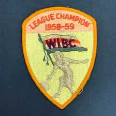 ビンテージ　ワッペン 『 WIBC リーグチャンピオン 』　アメリカ　当時物 　USA 古着　ハンドメイド　素材　ワークシャツ　ツナギ　帽子 ビンテージ　パッチ　(WAP024)