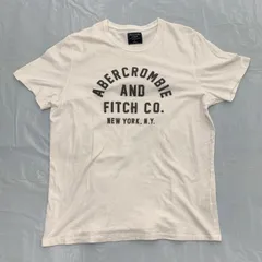 Abercrombie&Fitch フェルトロゴ Tシャツ ／XL ホワイト