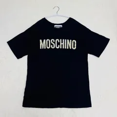 【値下げ】y2k MOSCHINO モスキーノ ロゴ プリント Tシャツ 半袖 ブラック 黒 ゴールド ミラノ Lサイズ レディース メンズ ユニセックス カットソー ストリート 00s ヴィンテージ風 イタリアブランドのサムネイル