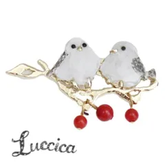 ブローチ ルチカ シマエナガ ブローチ LU-2604-21 luccica 2604のサムネイル