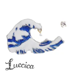 イヤリング ルチカ ミニ富嶽三十六景【神奈川沖浪裏】 LU-2604-22 luccica 2604のサムネイル