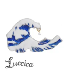 ブローチ ルチカ ミニ富嶽三十六景【神奈川沖浪裏】 LU-2604-22 luccica 2604のサムネイル