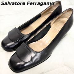 良品】Ferragamo フェラガモ パンプス エナメル ブラック 22.5 - メルカリ