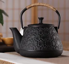 手作り鉄器 老鉄瓶 壺 鉄やかん 鉄分補給 急須 茶こし付き 鉄びん 1000mlのサムネイル