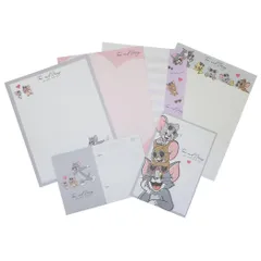 【メール便】トムとジェリー レターセット ボリュームアップレター Best Looking ワーナーブラザース カミオジャパン 手紙セット 便箋＆封筒 キャラクター グッズ 