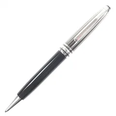 美品▼MONTBLANC モンブラン マイスターシュテュック ソリテール ドゥエ ホワイトスター ツイスト式 ボールペン ブラック シルバー 箱・ケース付き ドイツ製 メンズ 筆記確認済み 美品▽MONTBLANC モンブラン マイスターシュテュック ソリテール