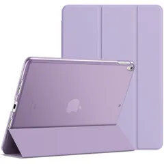 (ライトパープル) オートスリープ機能 三つ折スタンド 用ケース 10.5(2017) Pro 3(2019)とiPad Air iPad JETech