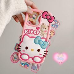 XR XS X 8 7 iPhone12 iPhone11 13Pro 13 케이스 14Plus 14Pro 14 15Po iPhone15 휴대용 케이스 마호 케이스 16promax 헬로 키티 Kitty Hell