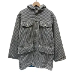 【中古】　i.s. ISSEY MIYAKE　ブルゾン　80s vintage　80年代　デニムジャケット　アウター　ストライプ　ヒッコリー　フロントポケット　日本製　ドメスティック　古着　/1156のサムネイル