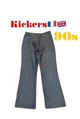 希少】90s kik wear キックウェア デニムパンツ ワイドパンツ - メルカリ