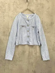 H＆M エイチアンドエム テクスチャード カーディガン sizeS/水色 ■◇ レディース