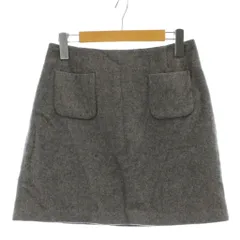 N.Natural Beauty Basic N.ナチュラルビューティーベーシック スカート ミニ丈 ウール M グレー ポケット付き /GP ■GY59