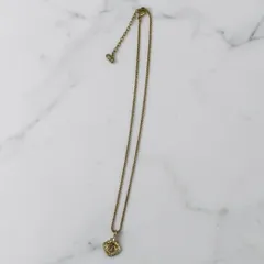 Christian Dior クリスチャンディオール ロゴ ストーン ヴィンテージ ネックレス ゴールド
