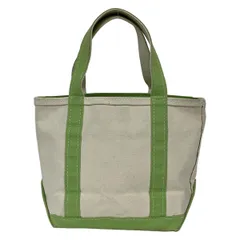 L.L.Bean(エルエルビーン) ハンドバッグ 白×ライトグリーン