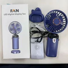 5in1多機能ハンディファン パープル N15A C1000758 扇風機 卓上 ストラップ付 表示 スタンド付き