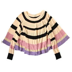 ツモリチサト　ニットセーター ツモリチサトTSUMORI CHISATO モヘヤ混フレアスリーブニットセーター