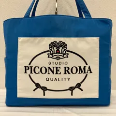 Y1570　PICONE ROMA　ピッコーネ　トートバッグ　ハンドバッグ　水色　ブルー　青　ホワイト　レディース　シンプル　カジュアルのサムネイル