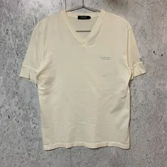 BURBERRY BLACK LABEL バーバリー ブラックレーベル Vネック 半袖 Tシャツ ホワイト 2サイズ □〇