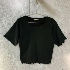 idem イデム pocopoco cut and sew tops / 配色 メロウ トップス ブラック Fサイズ 〇□のサムネイル