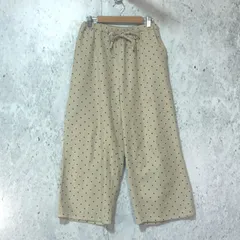 Samansa Mos2 サマンサモスモス リネン 混 ストレート パンツ ベージュ Fサイズ 〇□☆