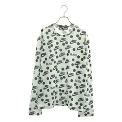 BLACK COMME des GARCONS / ブラックコムデギャルソン | 2019AW | ×NIKE / 総柄 ロゴ Tシャツ カットソー | L | ホワイト | メンズ