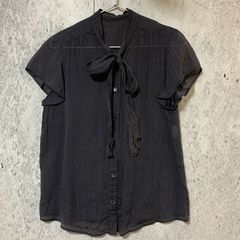 定価2.5万円】アルアバイル 25SS オーガンザボウブラウス ボウタイ