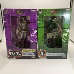 進撃の巨人 フィギュア 一番くじ倶楽部 くじ奪還作戦 ミカサ・アッカーマン リヴァイ兵長 立体機動ver. ラストワン A賞 内袋未開封 #12315