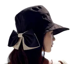 [Electric Circus] かわいい おしゃれ かっこいい 大人 女性 婦人 人気 自転車 帽 用 帽子 サンバイザー ハット ぼうし 日よけ 通勤 旅行 キャップ キャスケット レディース 帽子 ブラック 黒 ベージュ 母の日 夏 サマ [ブラック]