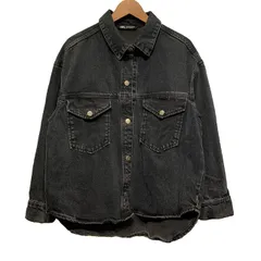【中古】　ZARA　デニムジャケット　Gジャン　トラッカージャケット　アウター　無地　フロントポケット　オーバーサイズ　マニッシュ　古着　/2231