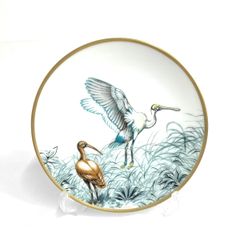 未使用美品マリー・ダージュ リモージュ プレート22cm 鳥の絵柄 陶磁器