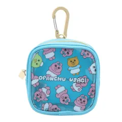 サンスター文具 おぱんちゅうさぎ ポーチ スクエアクリア おぱんちゅうさぎ･んぽちゃむステーショナリー B柄 S2321513 [B柄] [【本体サイズ】100×100×30mm]